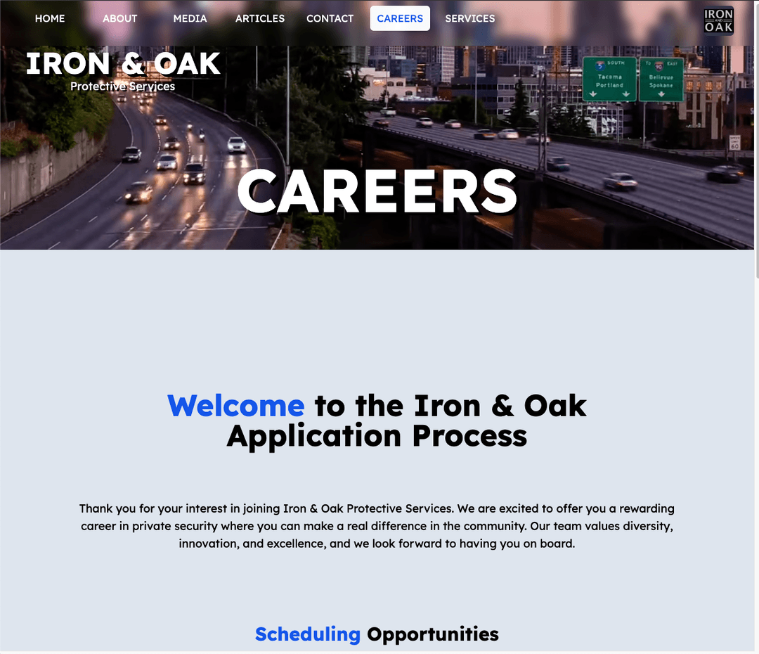 Website Careers Page